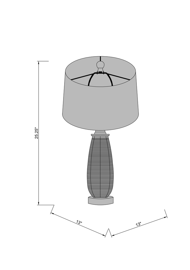 Gilberston Avenue Gray Lamp - Thumbnail - Image 3