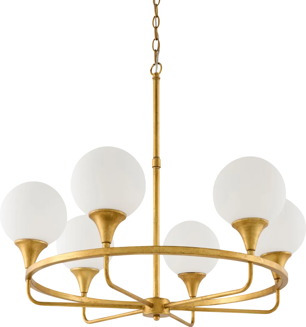 Gilchrist Post Gold Chandelier - Thumbnail - Image 2