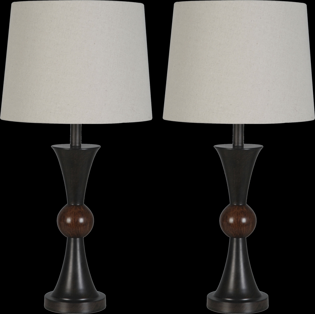 Gilda Shade Black Table Lamps, Set of 2 - Thumbnail - Image 1