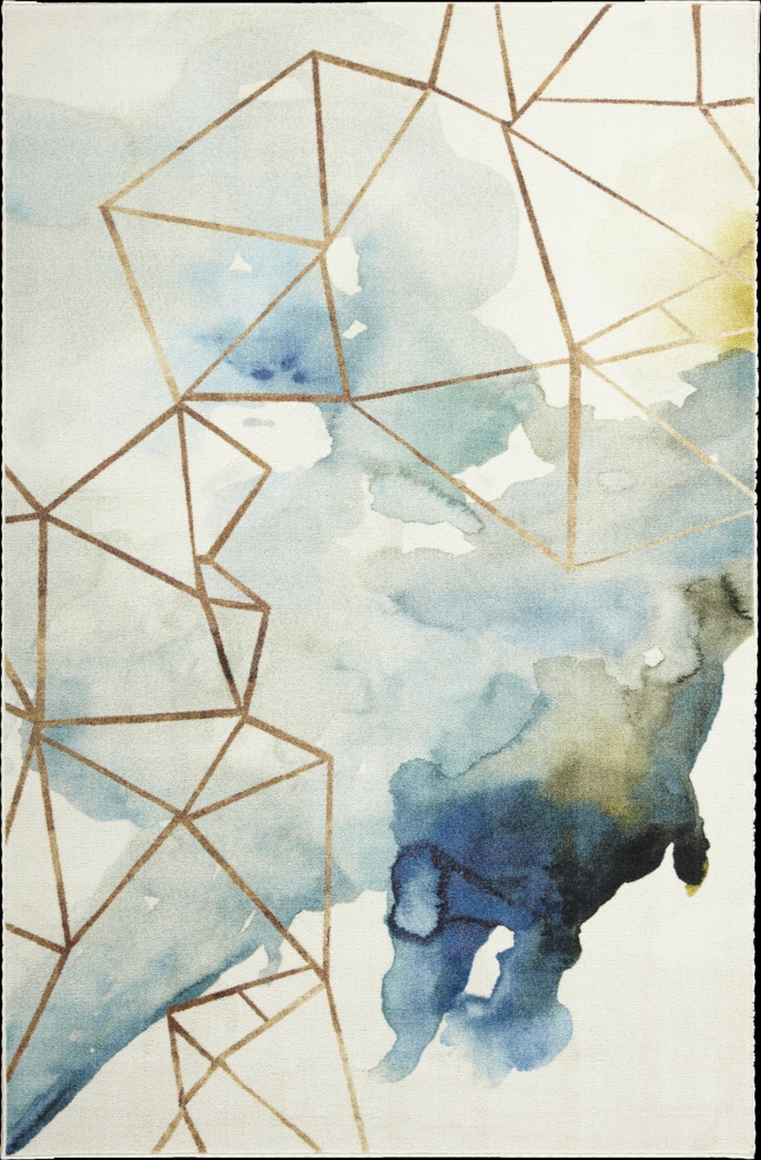 Gilded Sunrise Blue 5' x 8' Rug - Thumbnail - Image 1