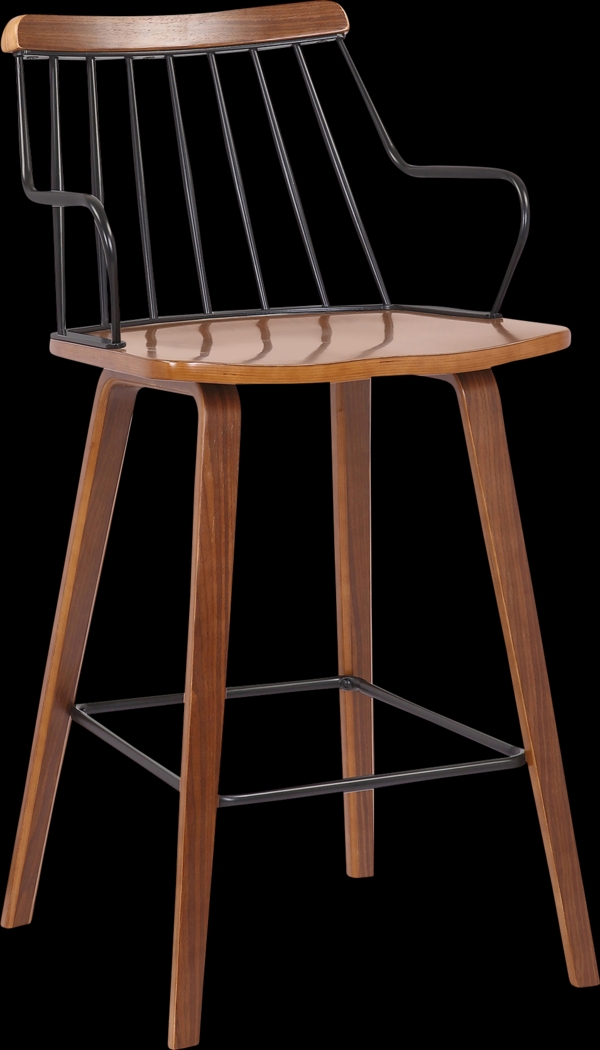 Gileslane Walnut Counter Height Stool - Thumbnail - Image 1