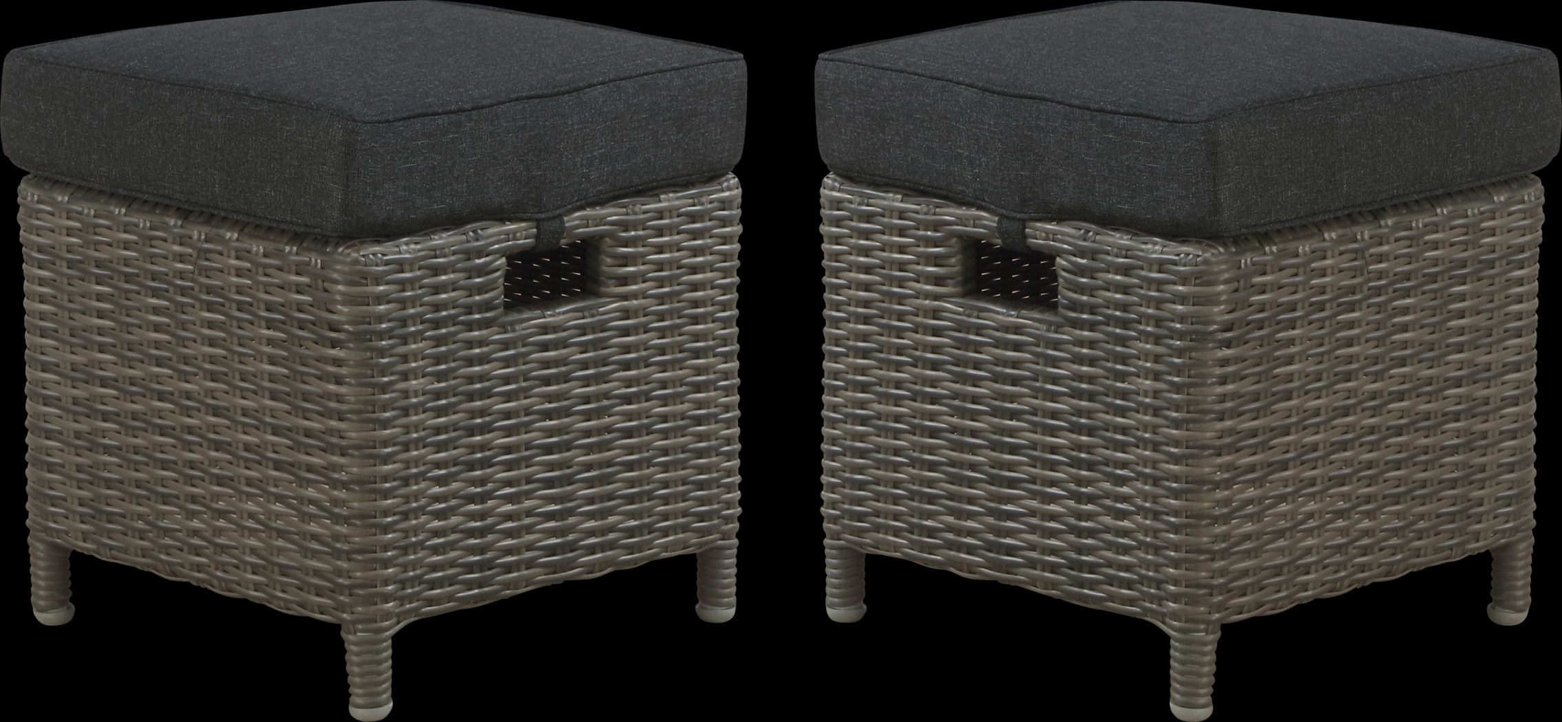 Gilleland Gray Outdoor Ottoman, Set of 2 - Thumbnail - Image 1