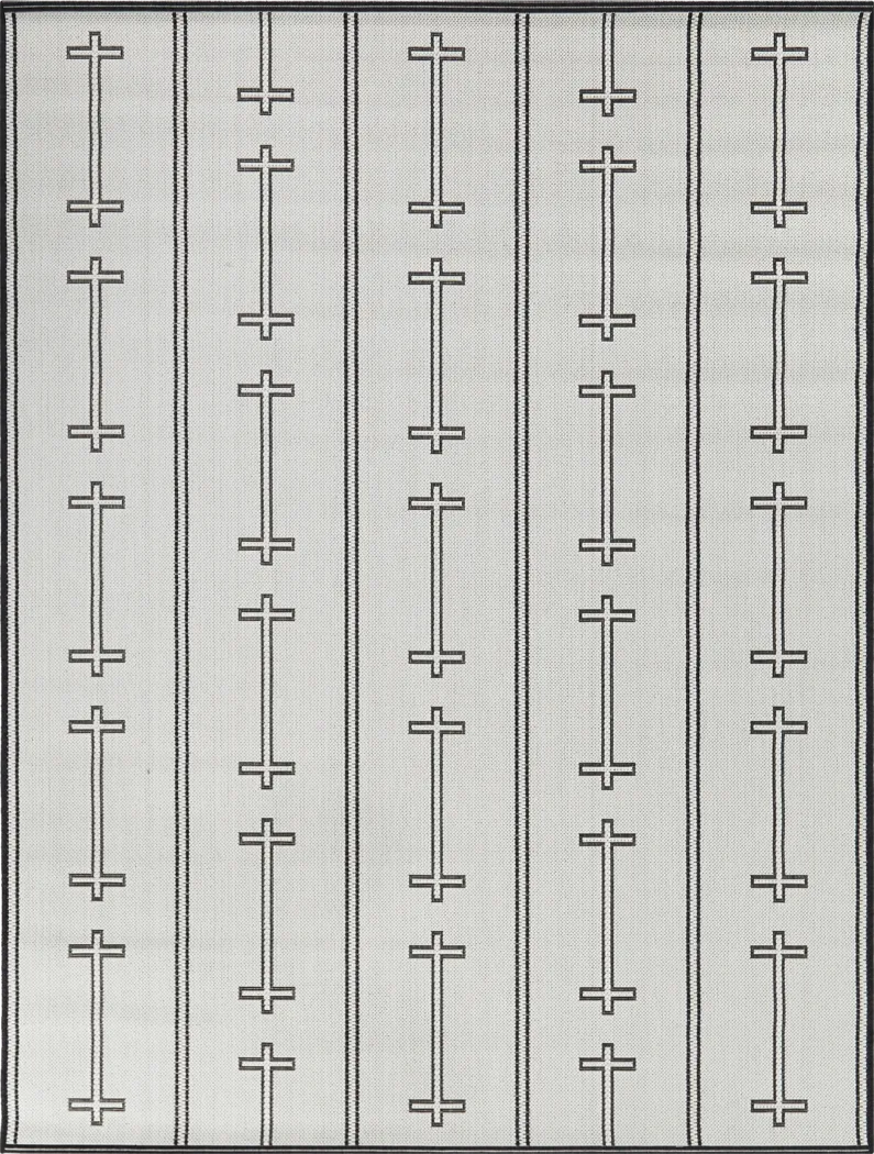 Gillingham White 5'3 x 7' Indoor/Outdoor Rug - Thumbnail - Image 1