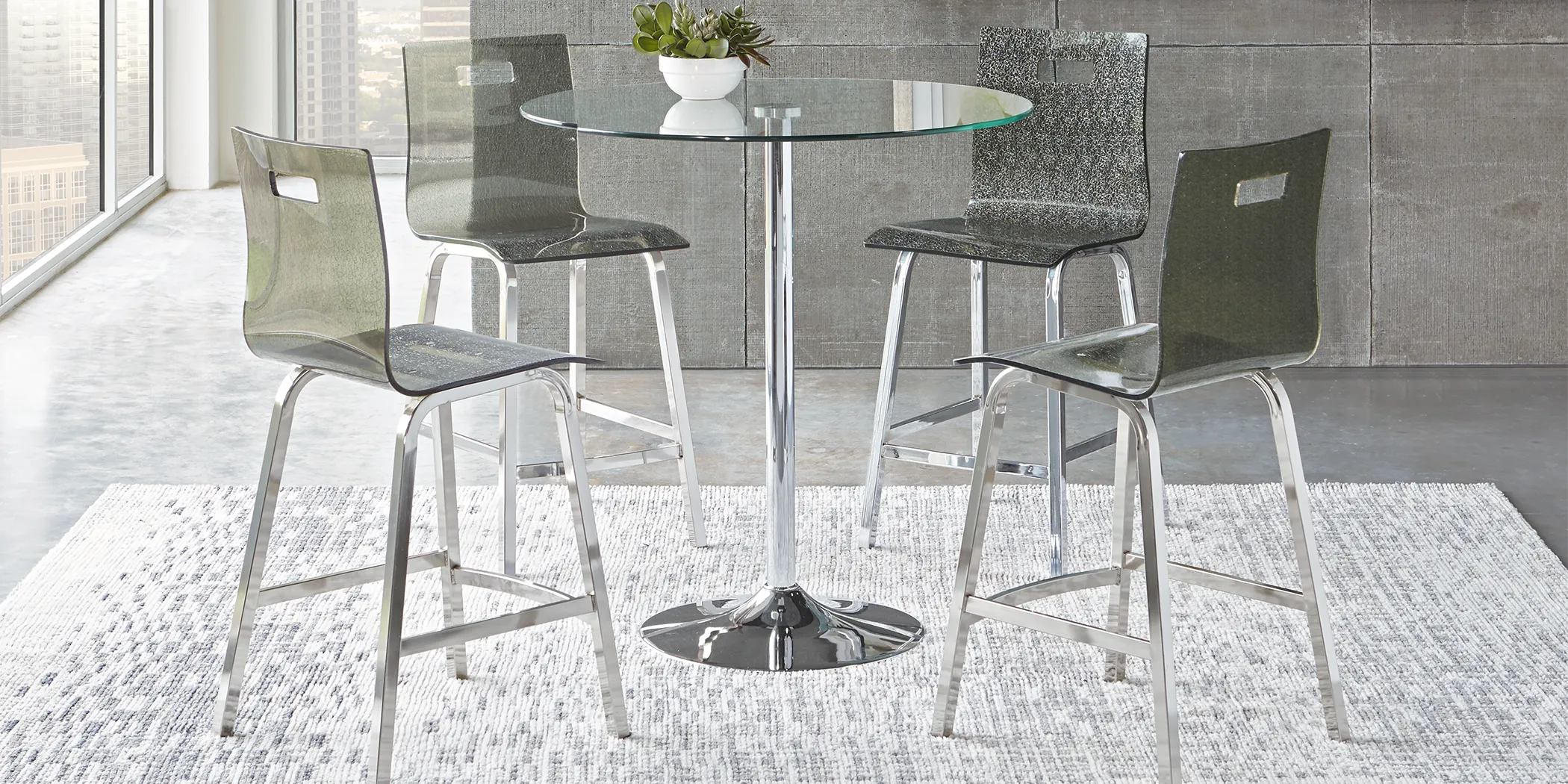 Gilmer Silver Counter Height Table - Thumbnail - Image 2