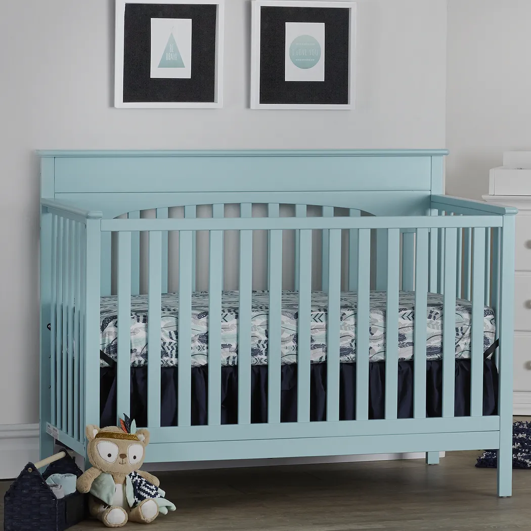 Gilroy Mint Convertible Crib with Toddler Rail - Thumbnail - Image 3