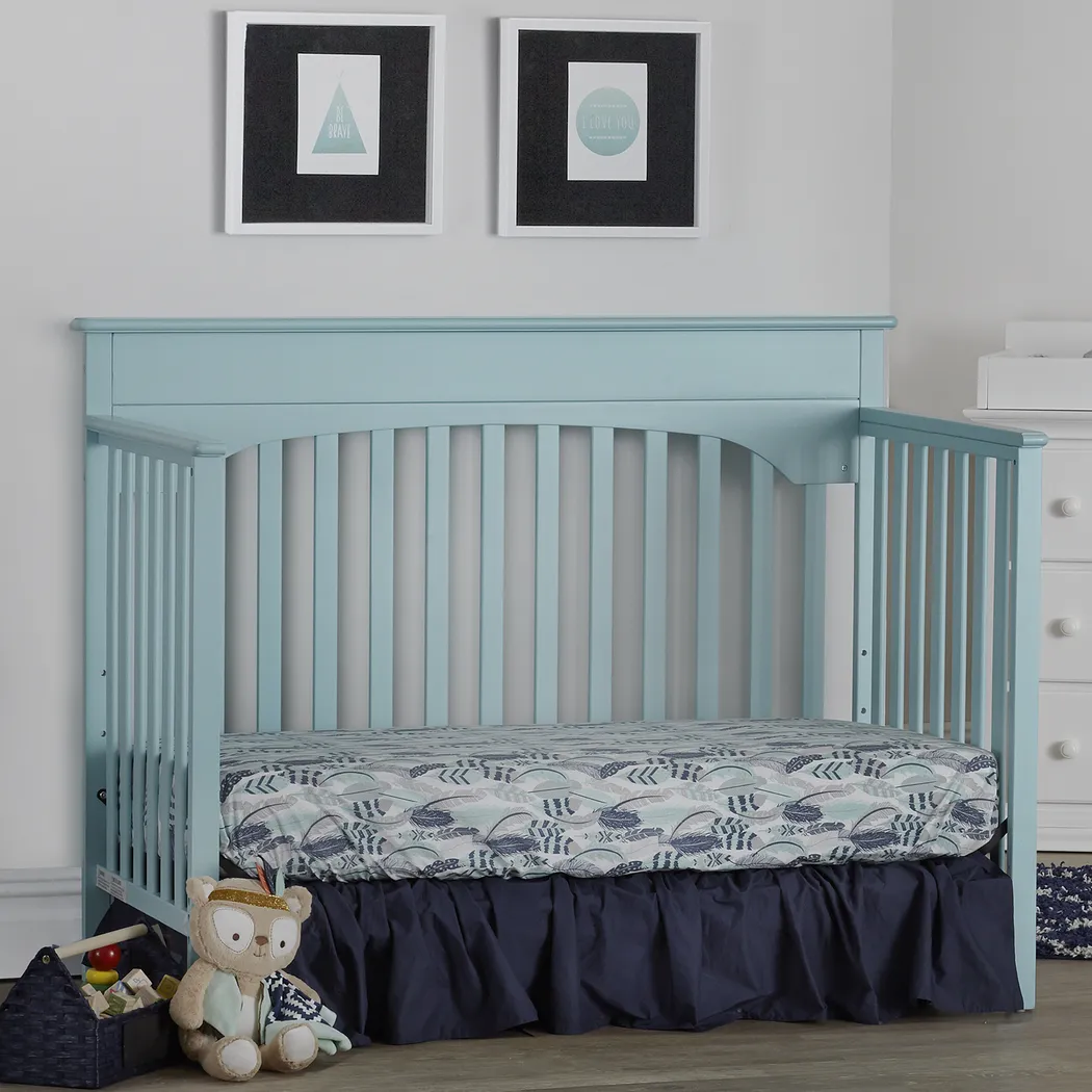 Gilroy Mint Convertible Crib with Toddler Rail - Thumbnail - Image 4