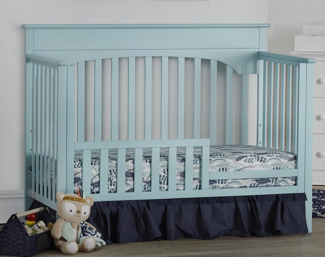 Gilroy Mint Convertible Crib with Toddler Rail - Thumbnail - Image 5