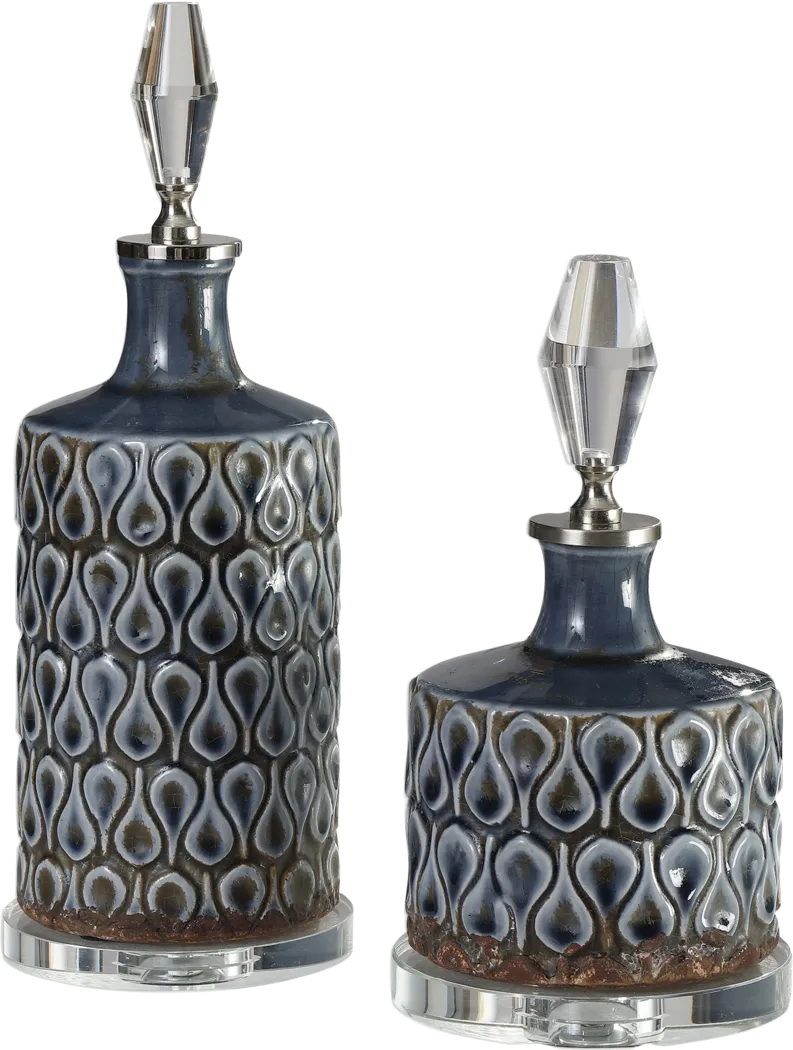 Gimon Blue Bottle, Set of 2 - Thumbnail - Image 1