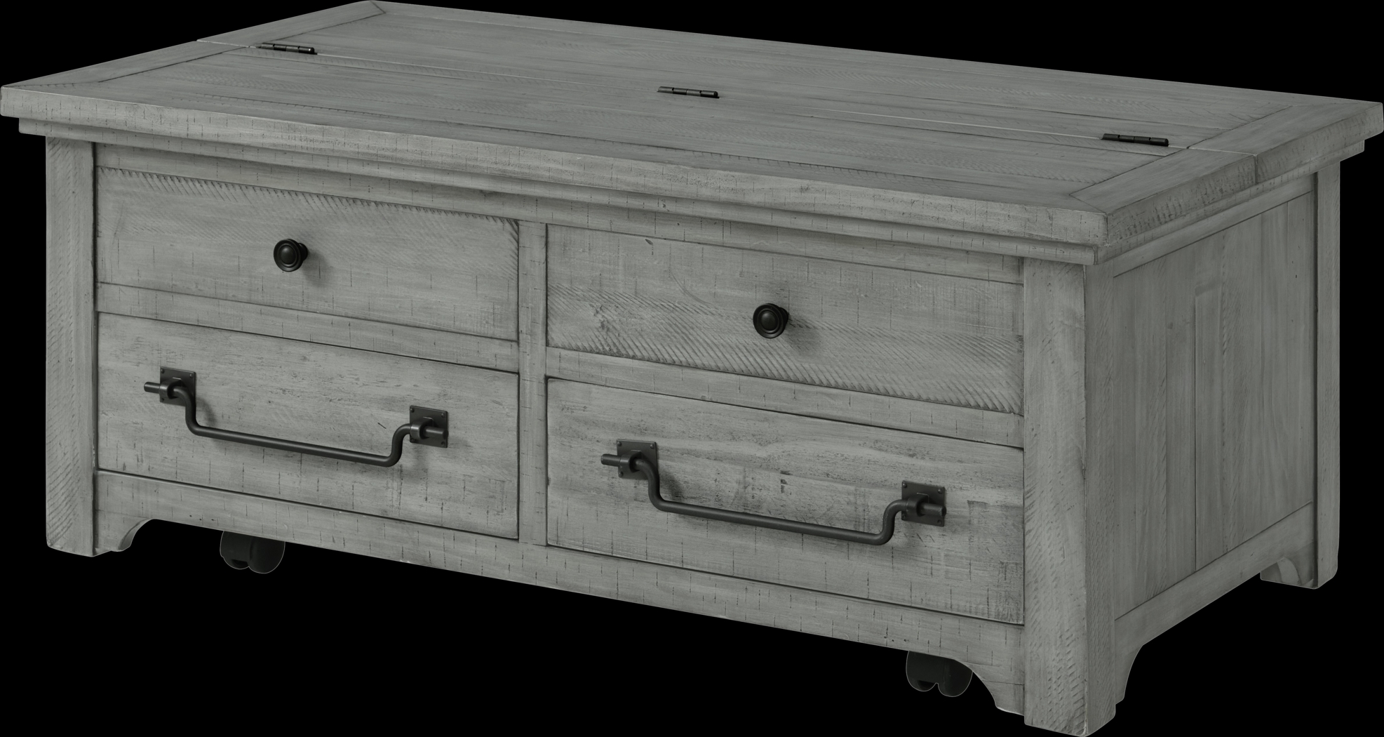 Gingerich Gray Coffee Table with Flip Top Trunk - Thumbnail - Image 1