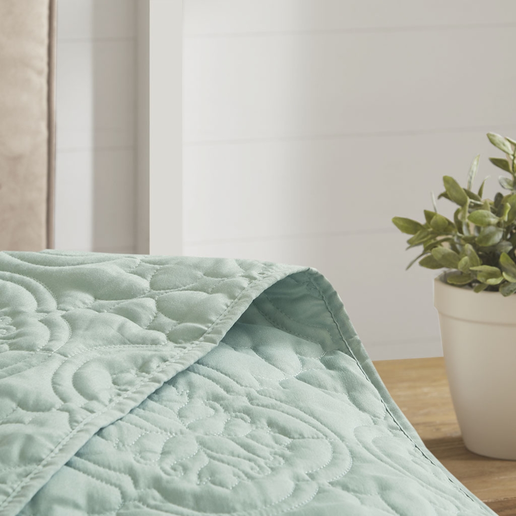 Gingerish Seafoam 3 Pc King/California King Bedspread - Thumbnail - Image 4