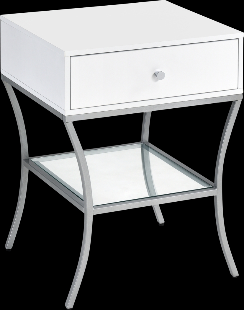 Gingerspice White End Table - Thumbnail - Image 1