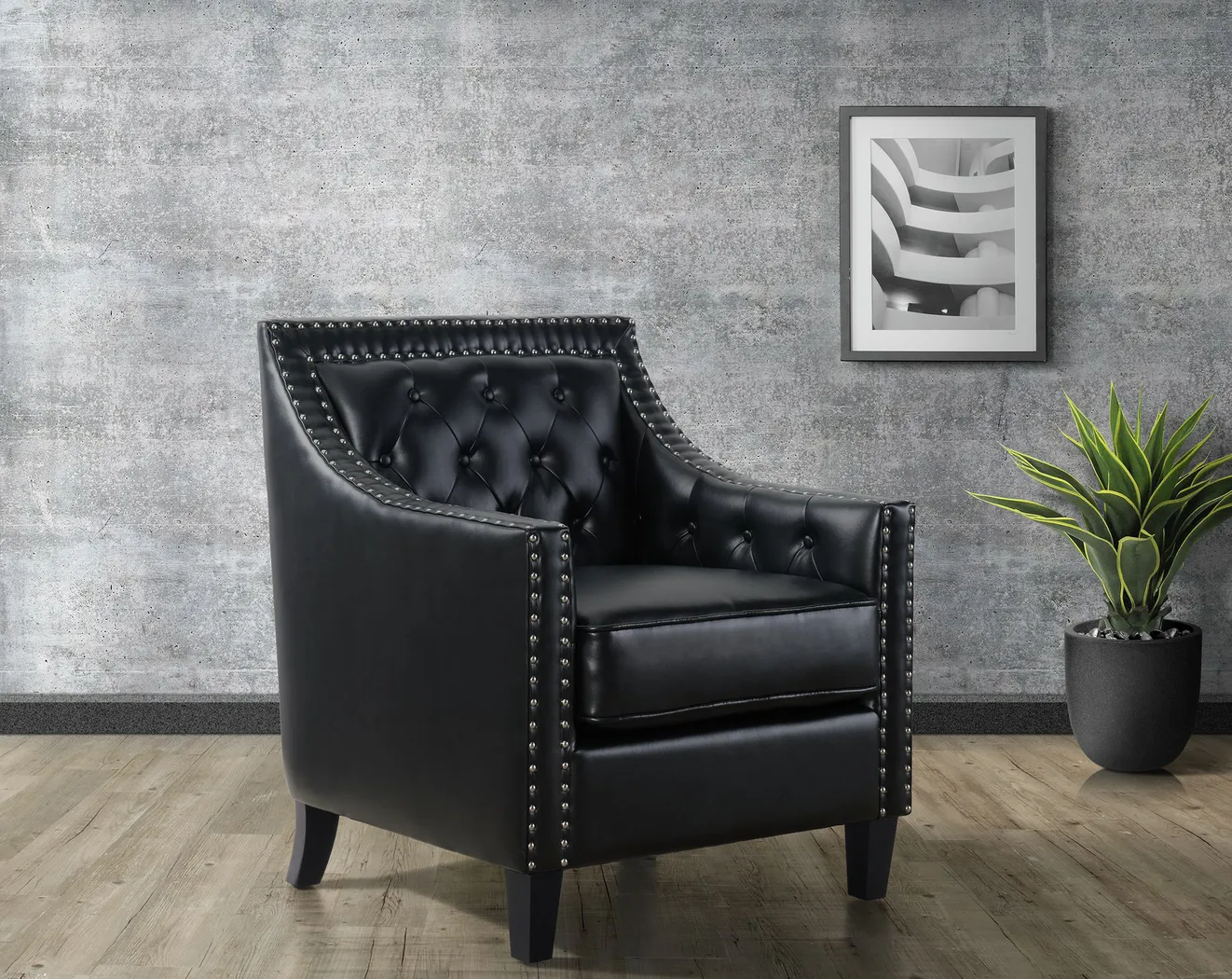 Ginnbrooke Black Accent Chair - Thumbnail - Image 2