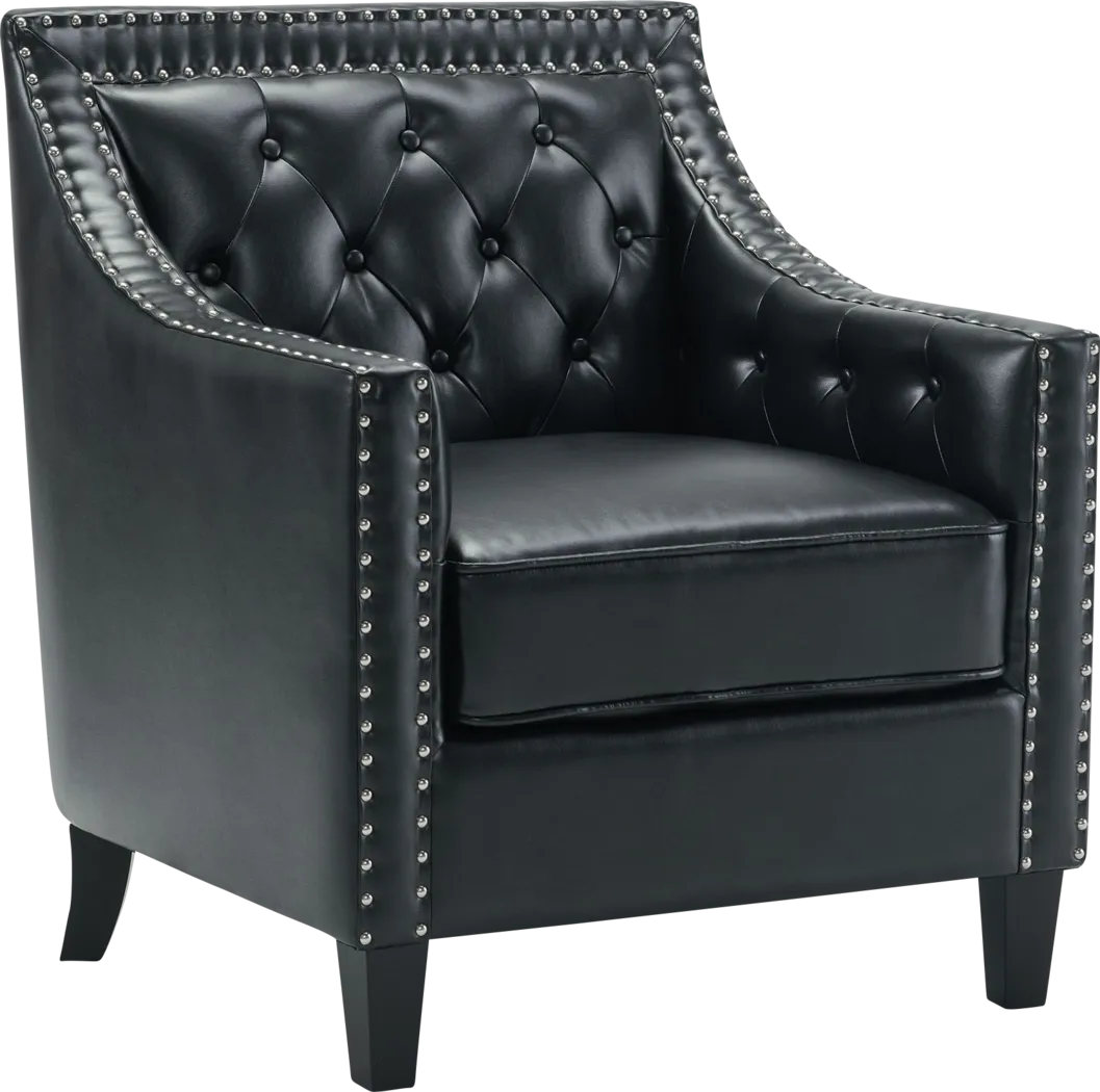 Ginnbrooke Black Accent Chair - Thumbnail - Image 1