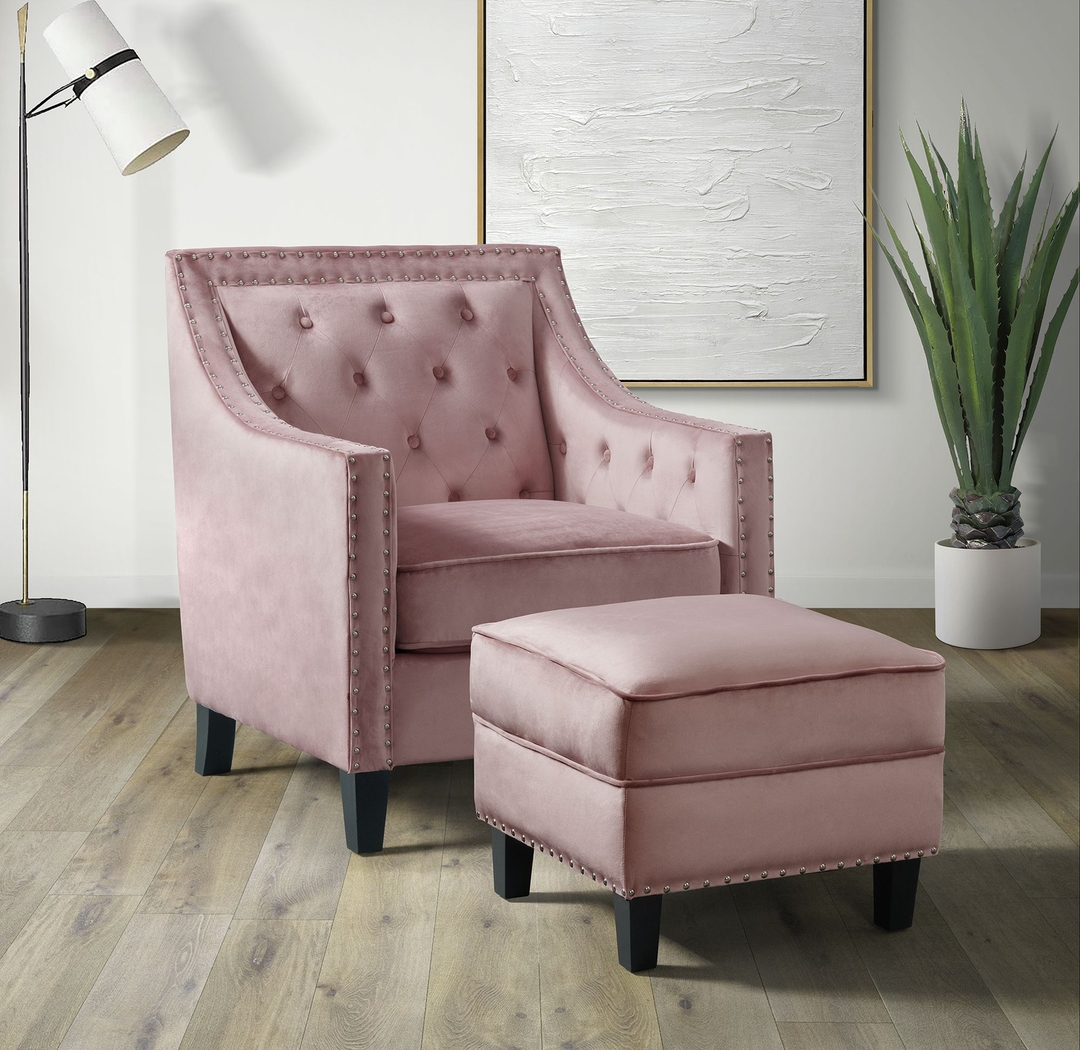 Ginnbrooke Blush Ottoman - Thumbnail - Image 2