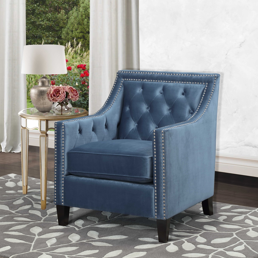 Ginnbrooke Marine Blue Accent Chair - Thumbnail - Image 2