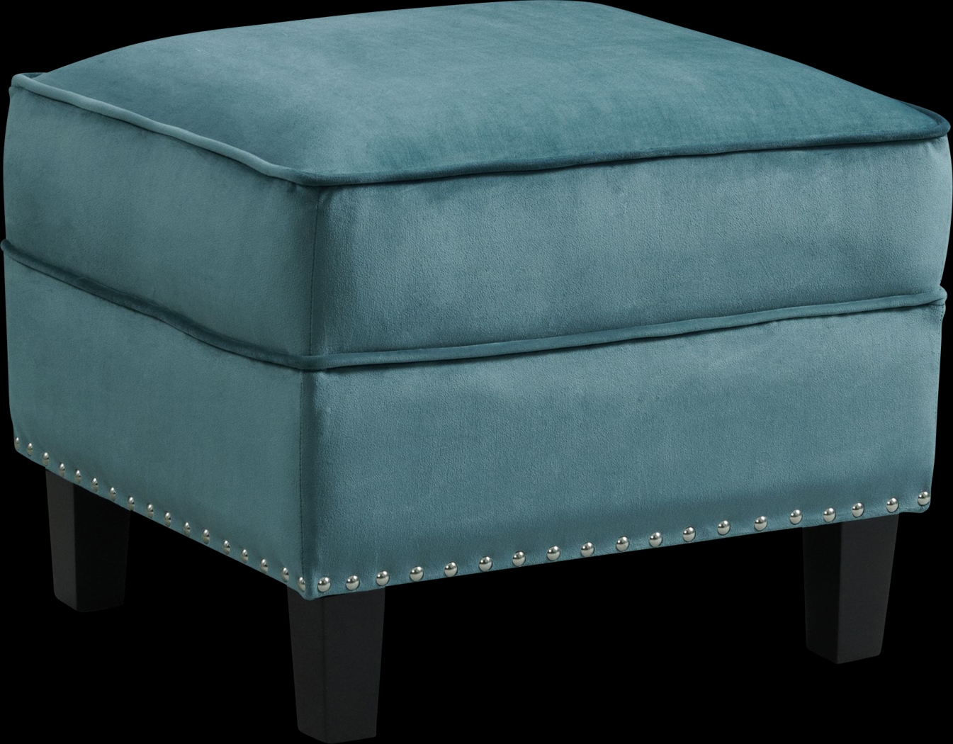 Ginnbrooke Marine Blue Ottoman - Thumbnail - Image 1