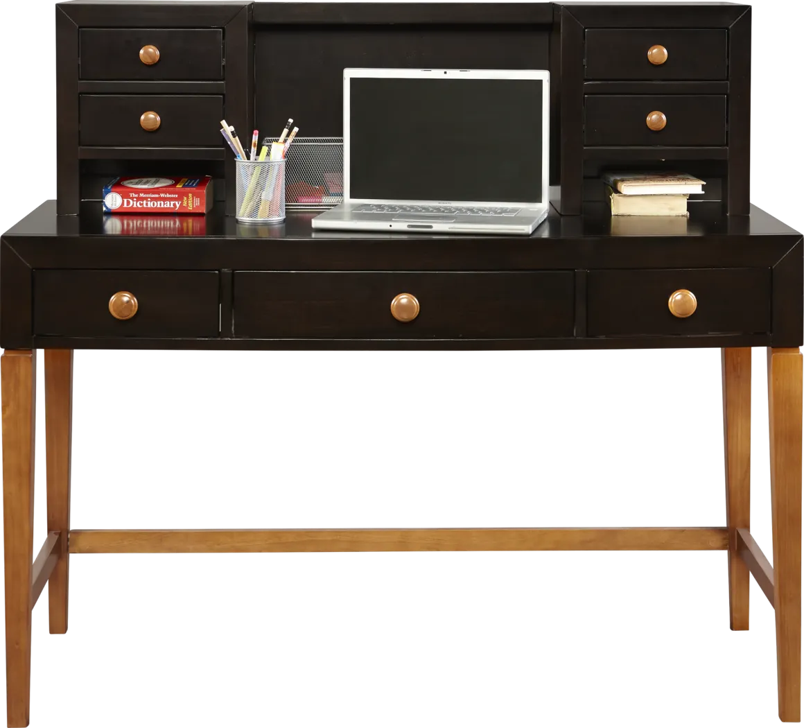 Gio Graphite Desk & Hutch - Thumbnail - Image 1