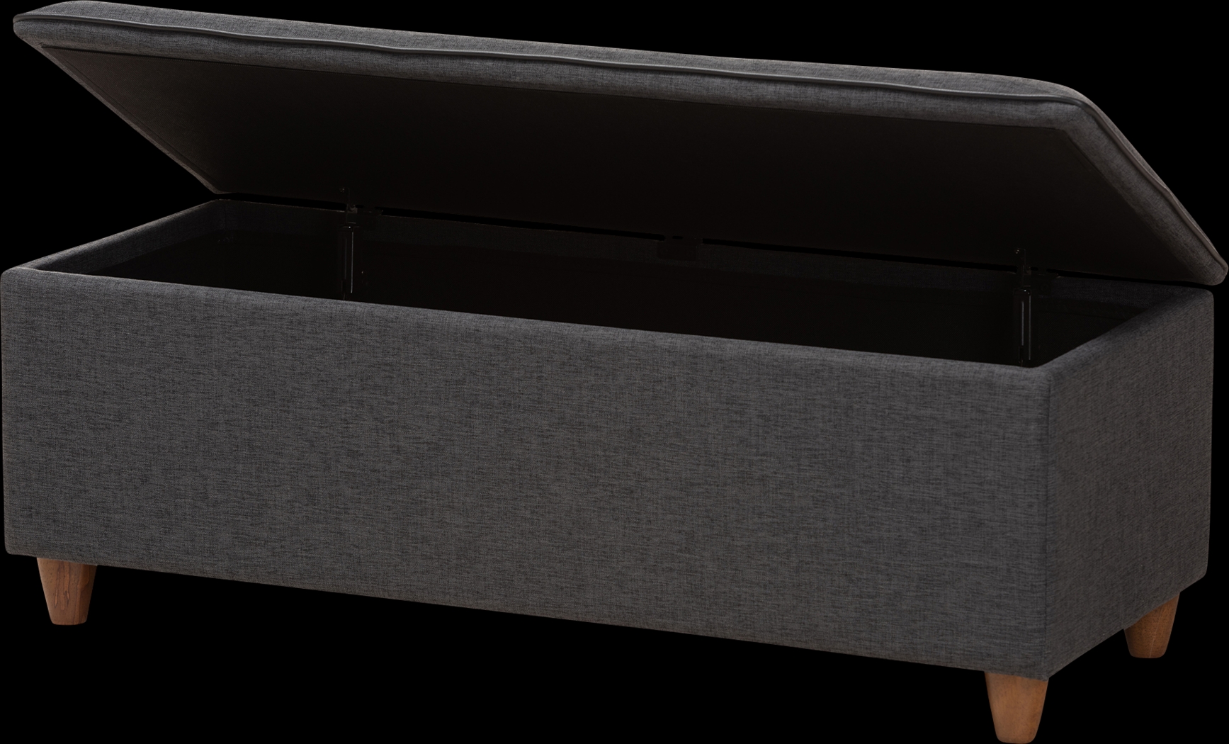 Gioni Dark Gray Storage Ottoman - Thumbnail - Image 3