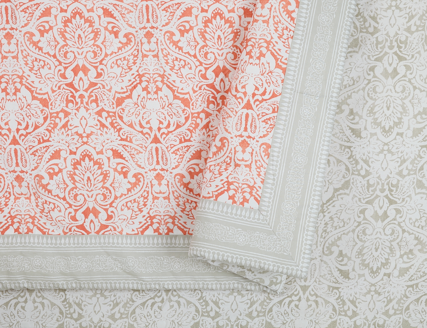 Gisa Orange 3 Pc Full/Queen Comforter Set - Thumbnail - Image 2