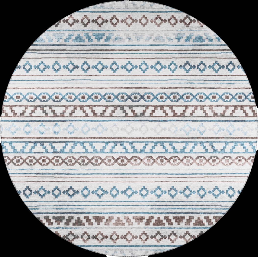 Gisela Light Taupe 8' Round Indoor/Outdoor Rug - Thumbnail - Image 1