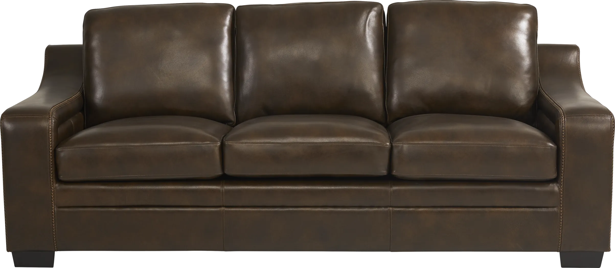 Gisella Brown Leather 5 Pc Living Room with Sleeper Sofa - Thumbnail - Image 2