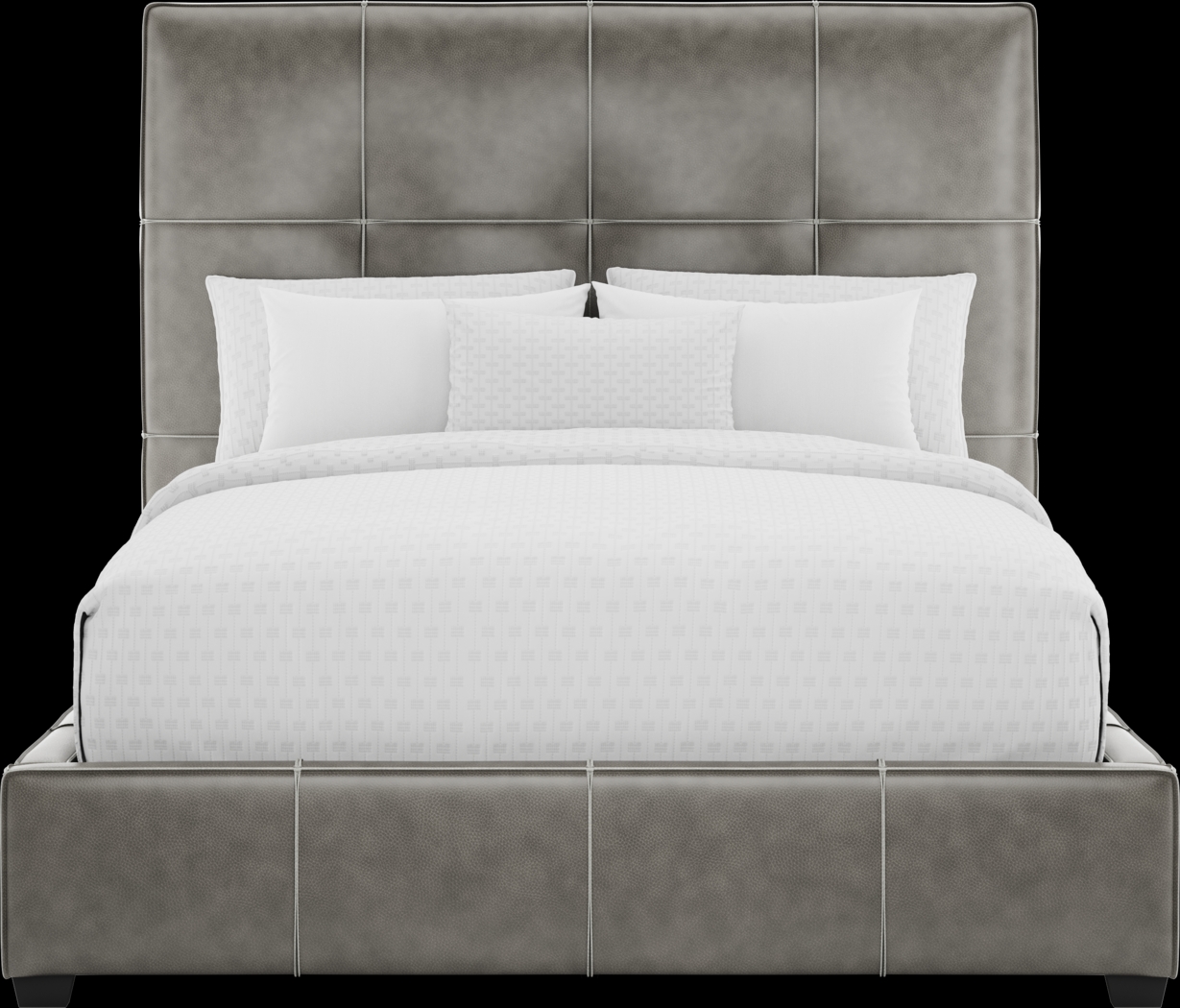 Cindy Crawford Home Kailey Park Charcoal 5 Pc Bedroom with Gray Queen Upholstered Bed - Thumbnail - Image 3