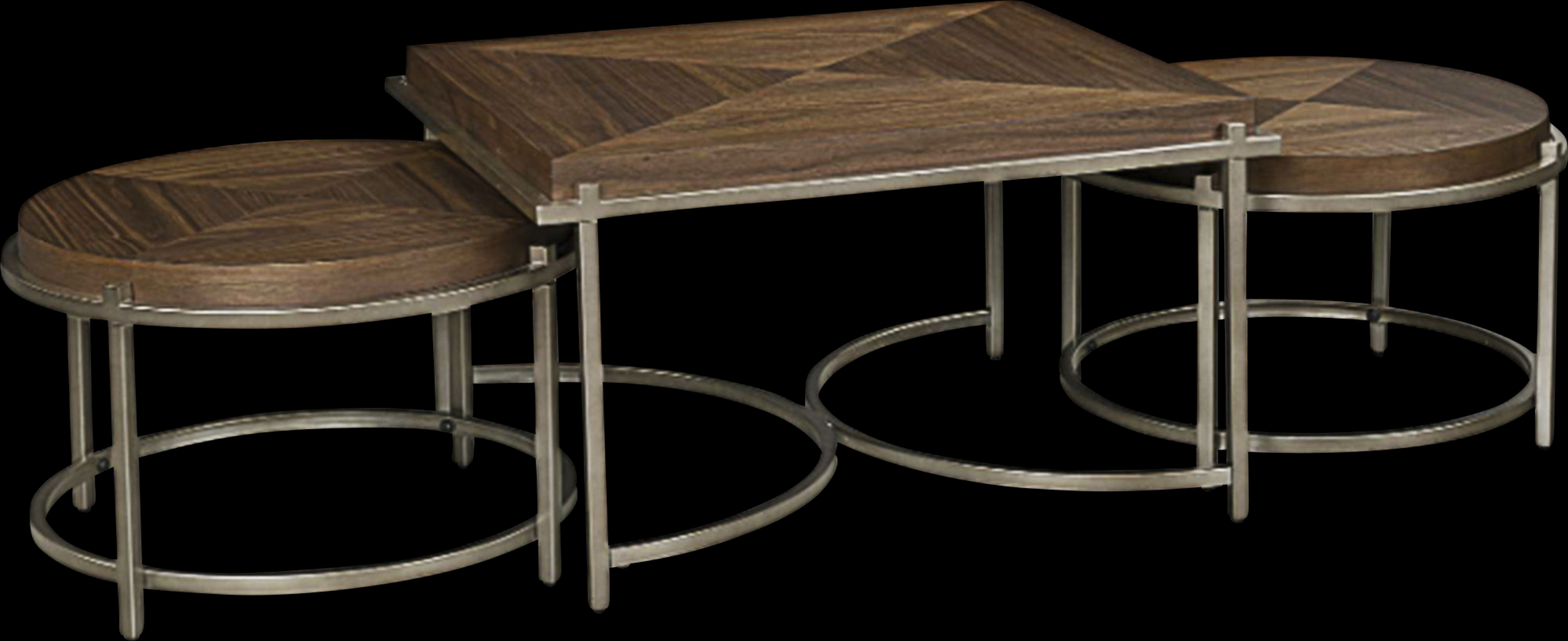 Giuia Brown Nesting Table, Set of 3 - Thumbnail - Image 1