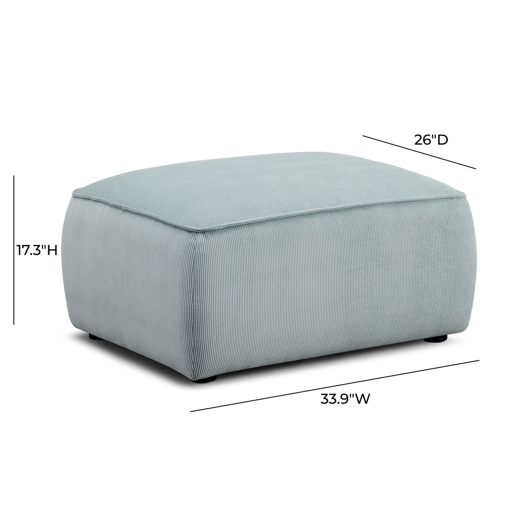 Glaciarts I Light Green Ottoman - Thumbnail - Image 4