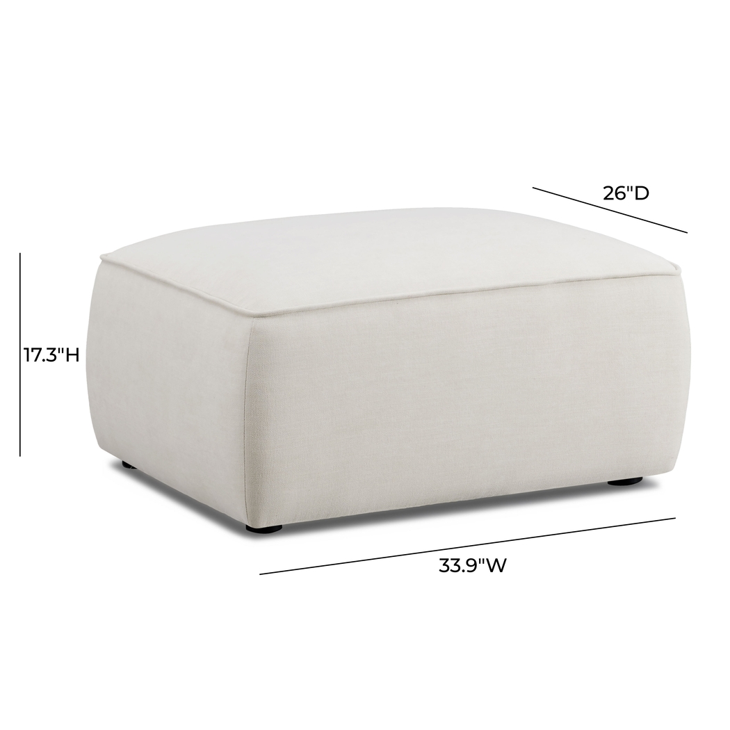 Glaciarts II Off-White Ottoman - Thumbnail - Image 4
