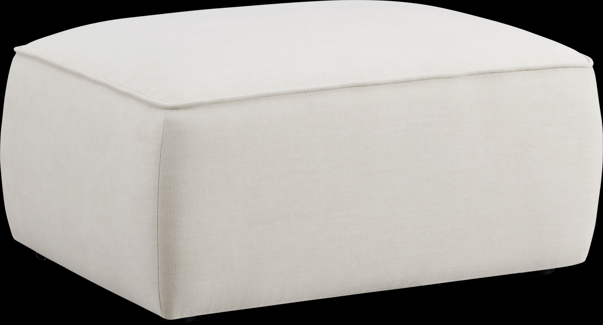 Glaciarts II Off-White Ottoman - Thumbnail - Image 1