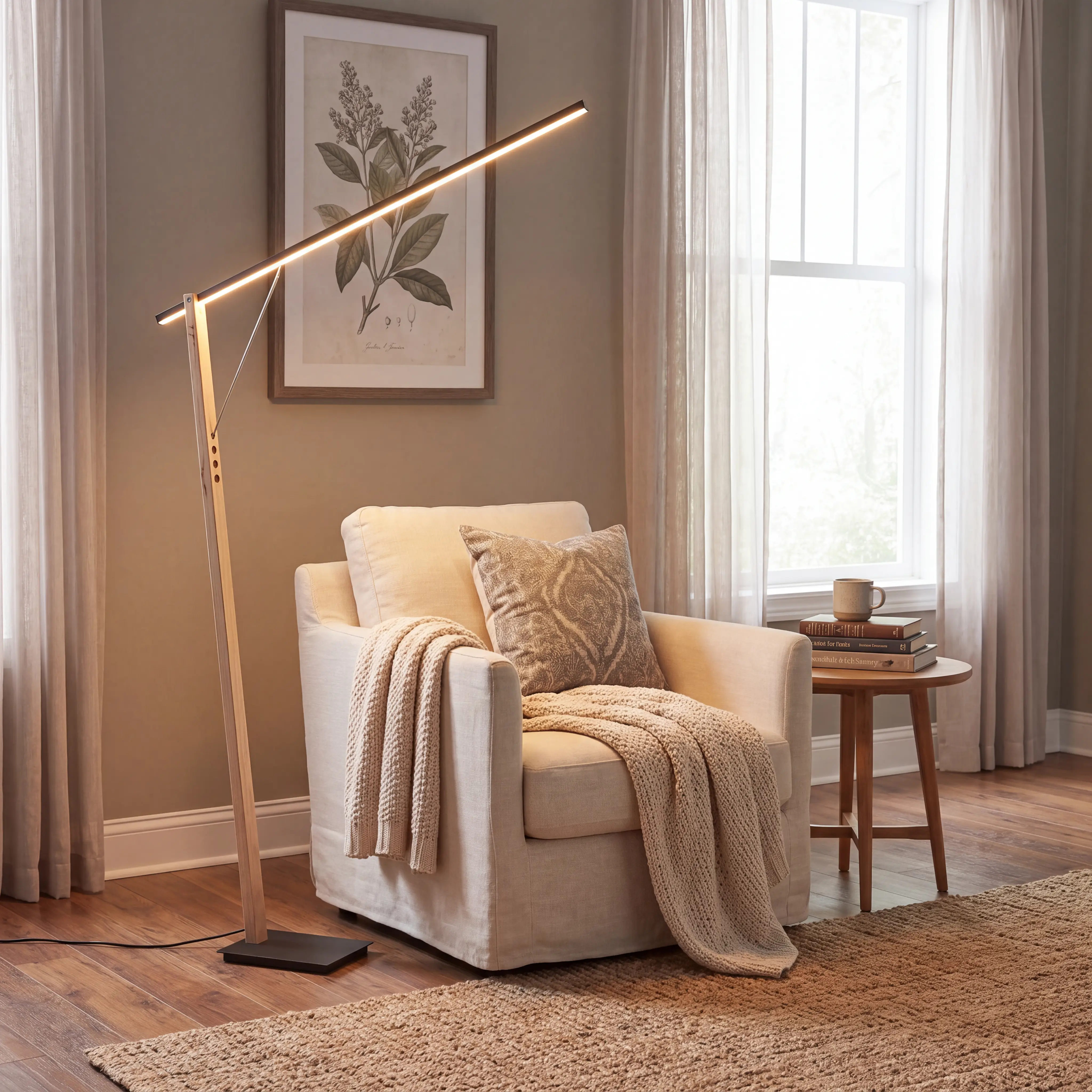 Glacier Cove Wood Floor Lamp - Image 6