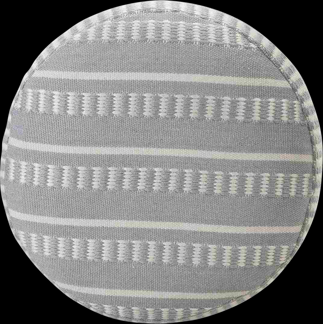 Gladling Blue Indoor/Outdoor Pouf Ottoman - Thumbnail - Image 4