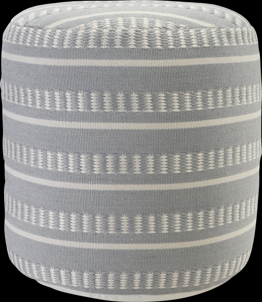 Gladling Blue Indoor/Outdoor Pouf Ottoman - Thumbnail - Image 1