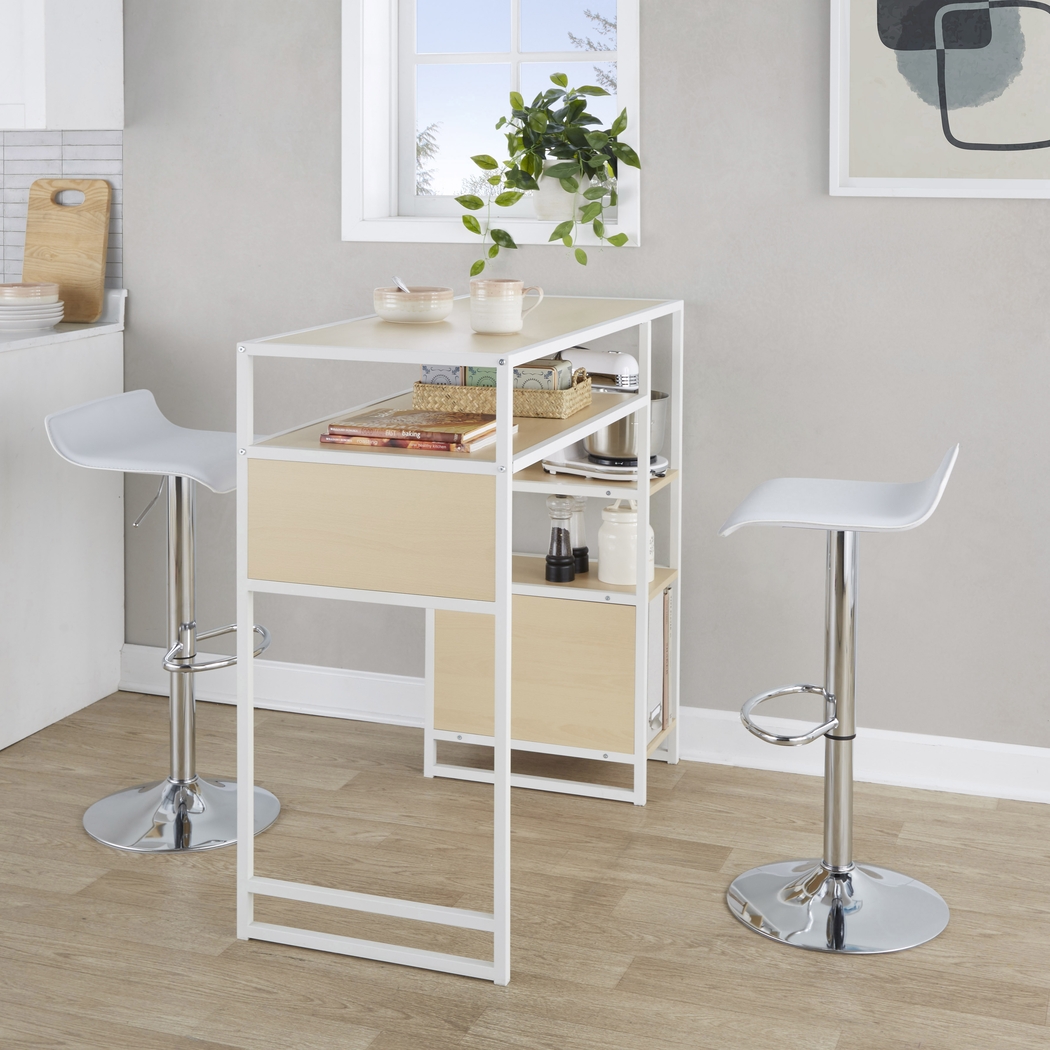 Gladwynne White 3 Pc Bar Height Dining Set - Thumbnail - Image 3