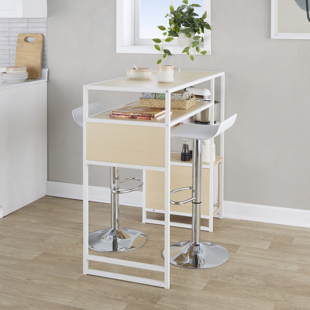 Gladwynne White 3 Pc Bar Height Dining Set - Thumbnail - Image 4