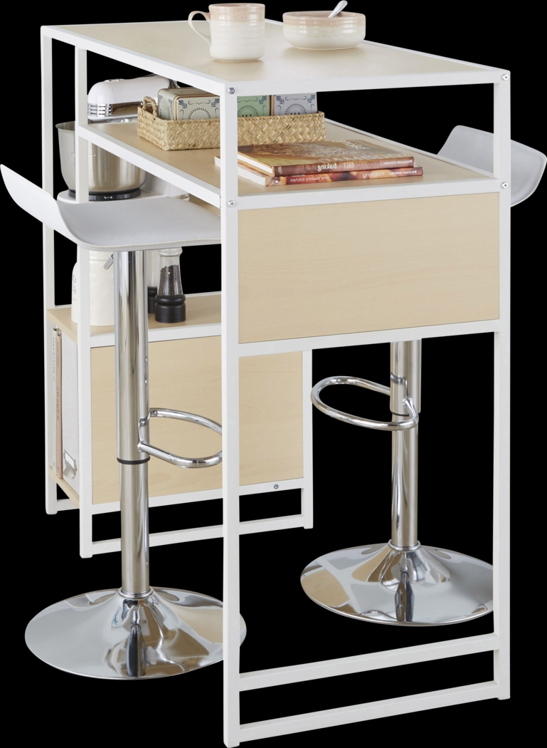 Gladwynne White 3 Pc Bar Height Dining Set - Thumbnail - Image 5