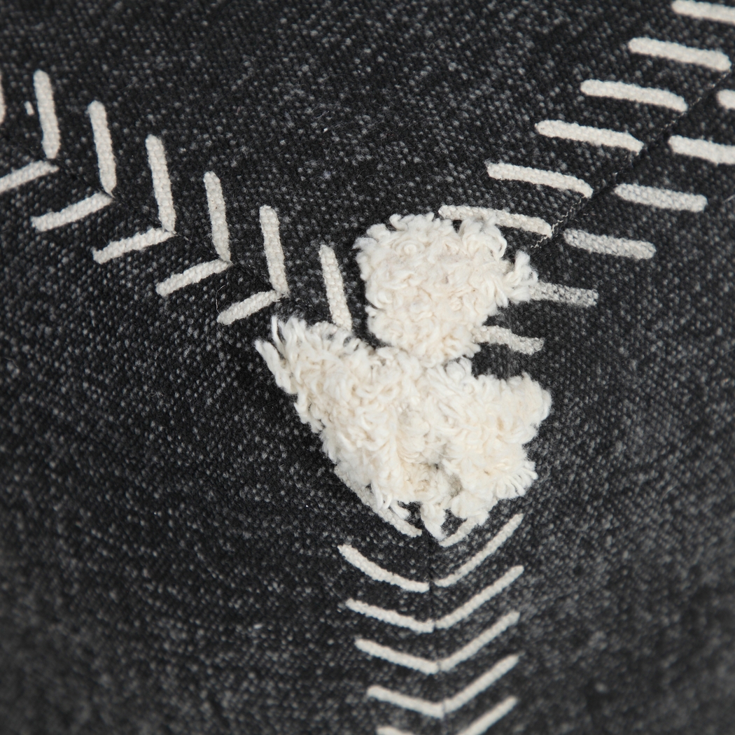 Glasella Black/White Pouf - Thumbnail - Image 4