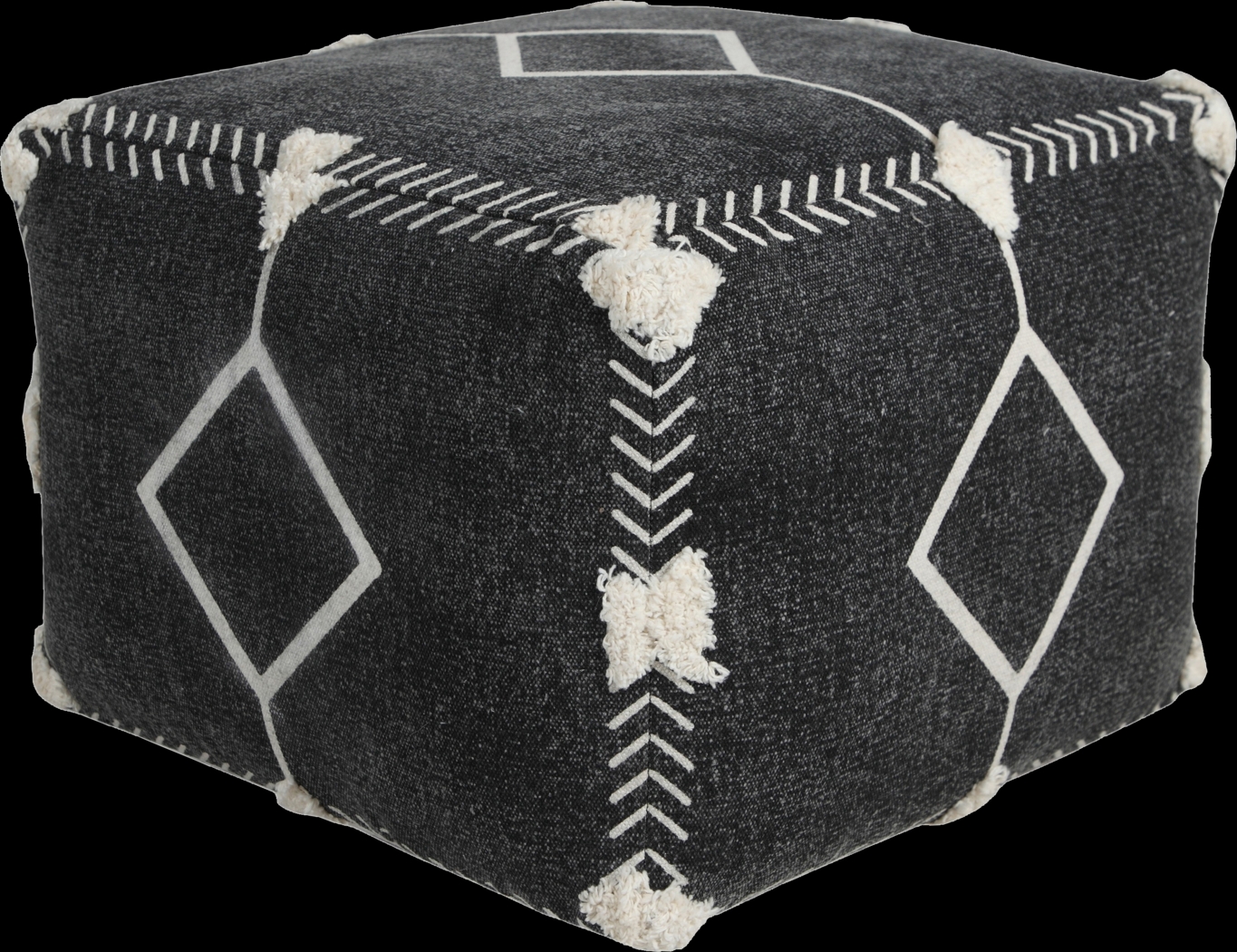 Glasella Black/White Pouf - Thumbnail - Image 6