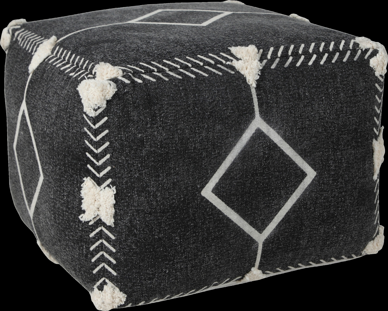 Glasella Black/White Pouf - Thumbnail - Image 7