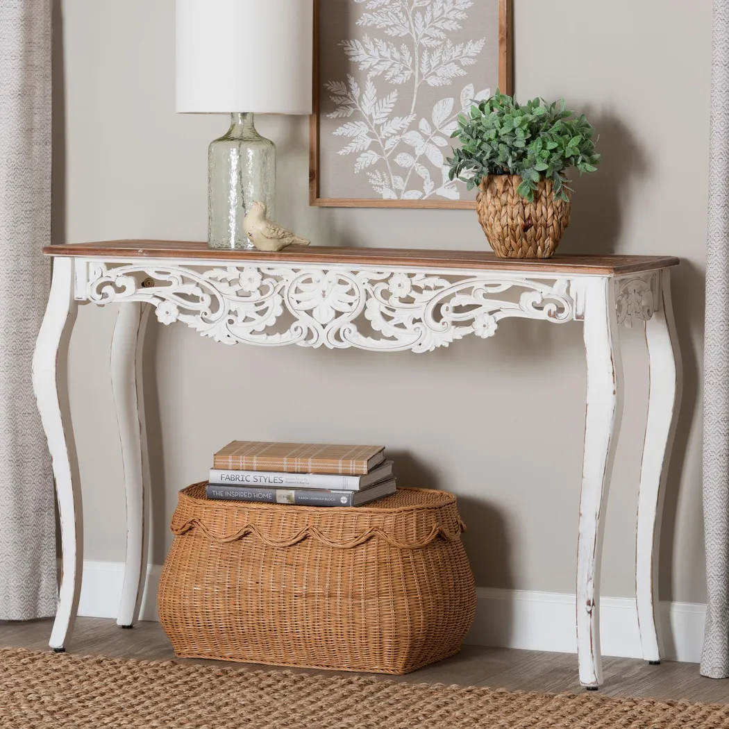 Glasu Brown/White Console Table - Thumbnail - Image 2