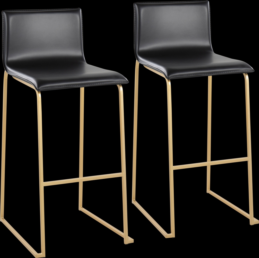 Glatigny I Black Barstool Set of 2 - Thumbnail - Image 1