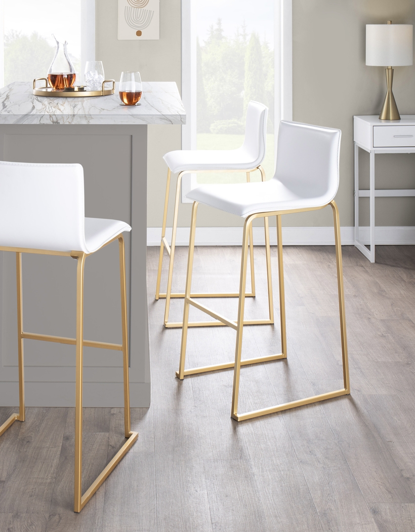 Glatigny I White Barstool Set of 2 - Thumbnail - Image 8