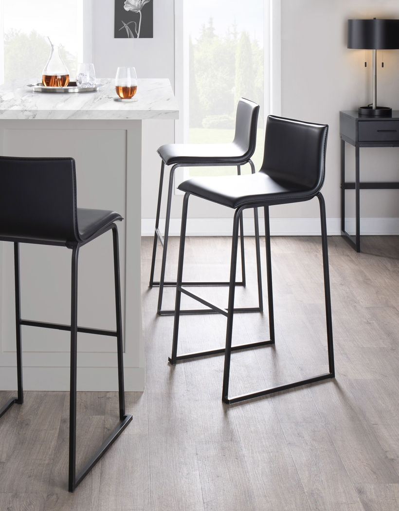 Glatigny II Black Barstool Set of 2 - Thumbnail - Image 8