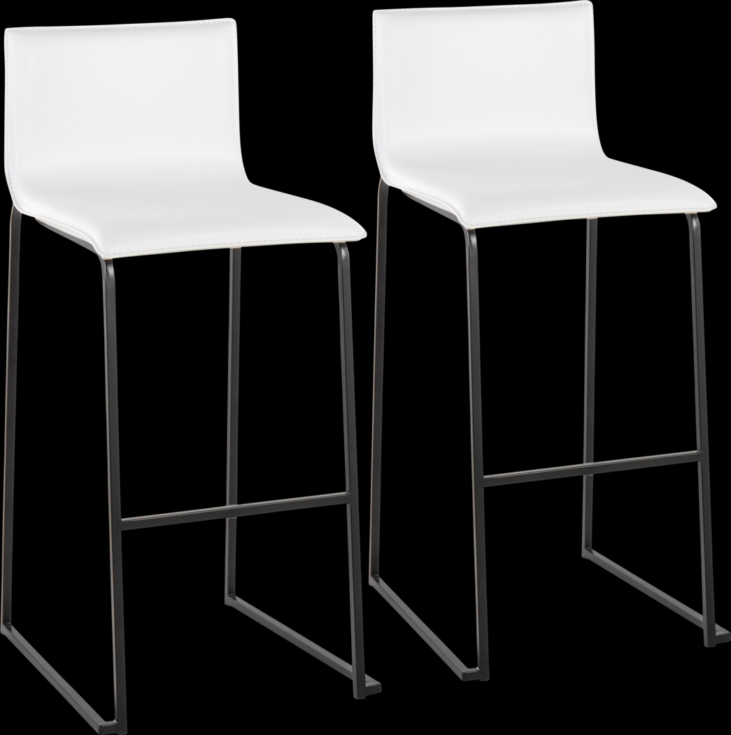 Glatigny II White Barstool Set of 2 - Thumbnail - Image 1