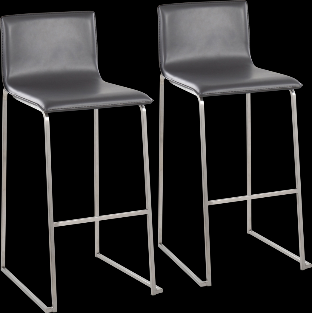 Glatigny III Gray Barstool Set of 2 - Thumbnail - Image 1