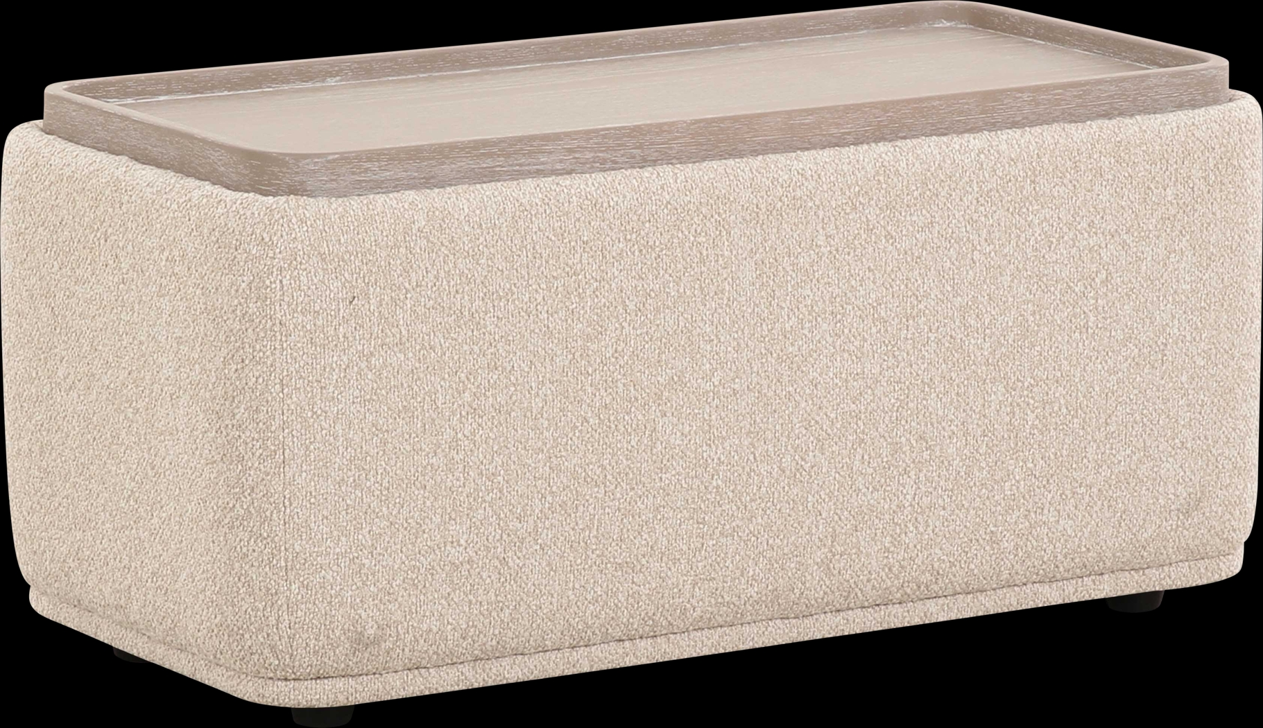 Gleasony Cream Ottoman - Thumbnail - Image 1