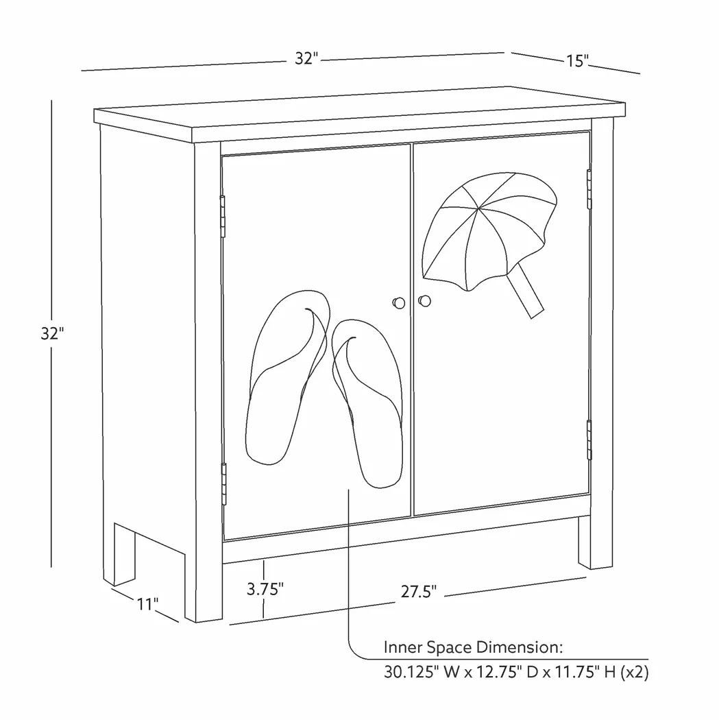 Glen Cay White Accent Cabinet - Thumbnail - Image 15
