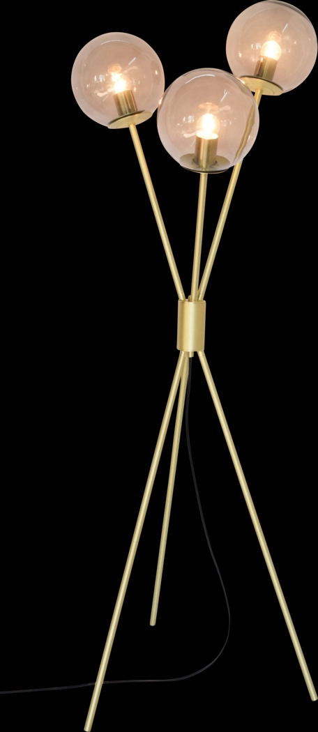 Glen Haven Court Champagne Floor Lamp - Thumbnail - Image 1