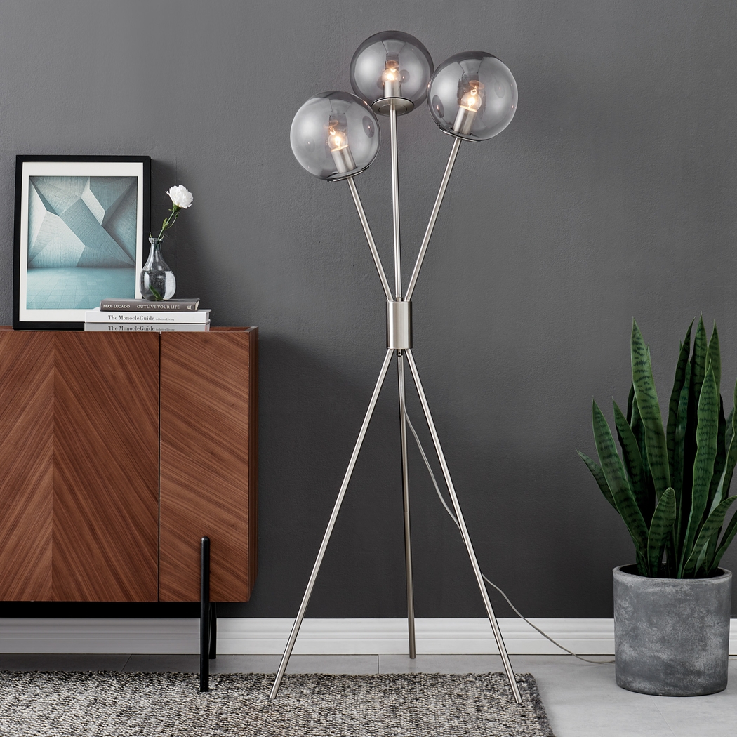 Glen Haven Court Nickel Floor Lamp - Thumbnail - Image 3