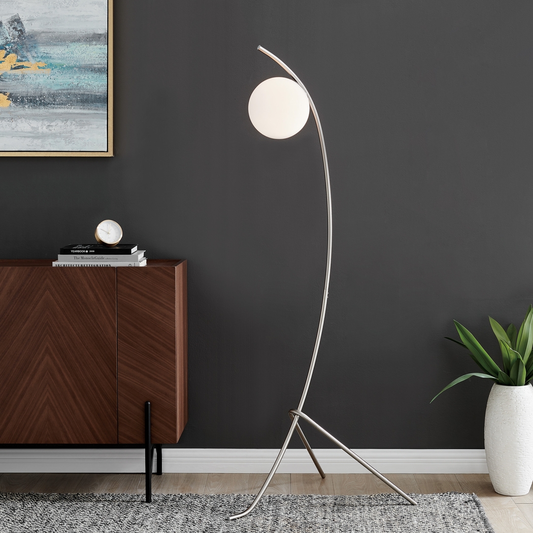 Glen Haven Place Silver Floor Lamp - Thumbnail - Image 3